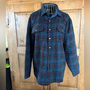 VINTAGE Greatland Plaid Flannel Shirt Shacket Quilted Lining
